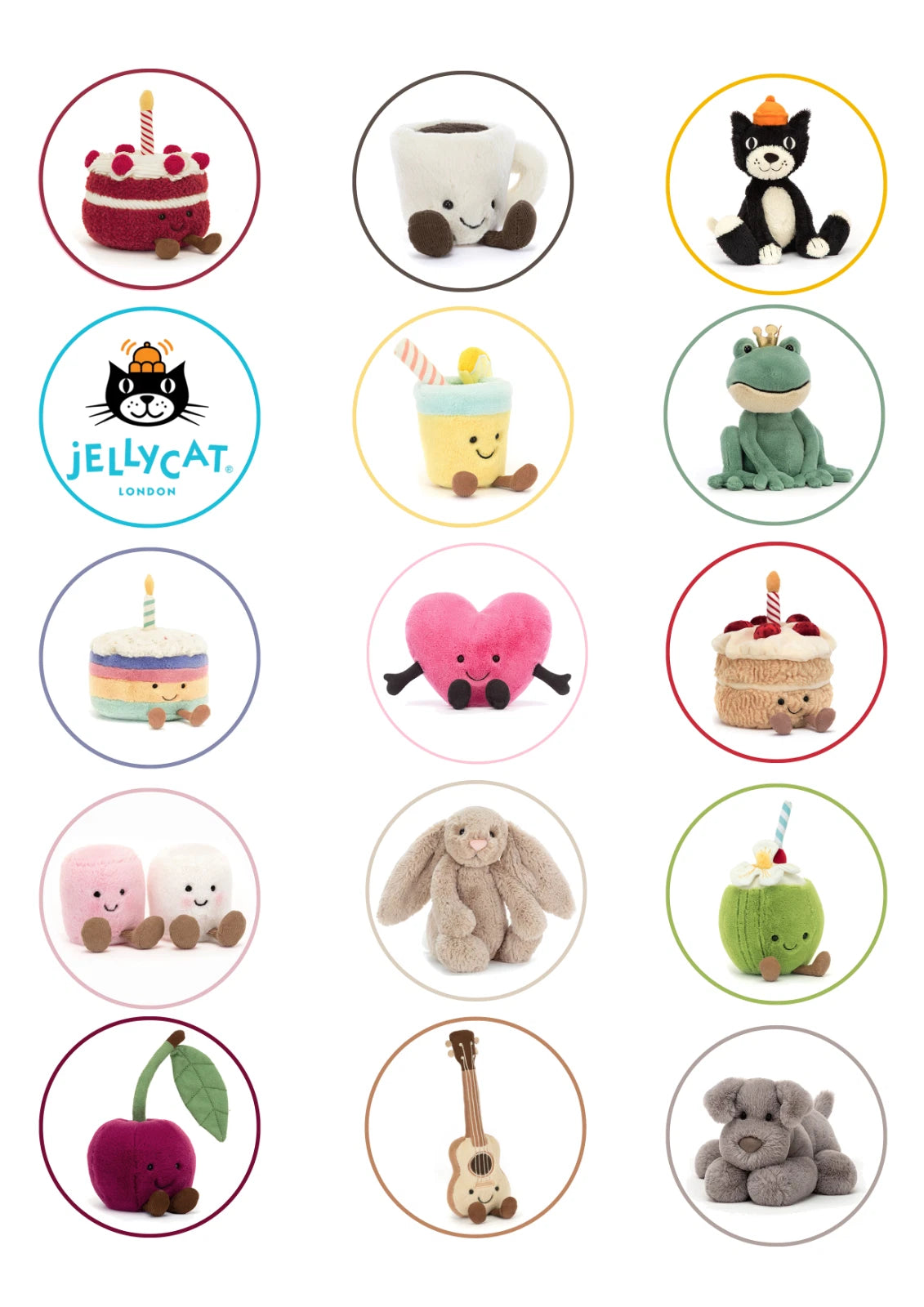 Jelly Cat Cupcake Toppers Icing/Wafer Cake Toppers