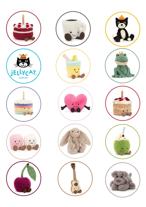 Jelly Cat Cupcake Toppers Icing/Wafer Cake Toppers