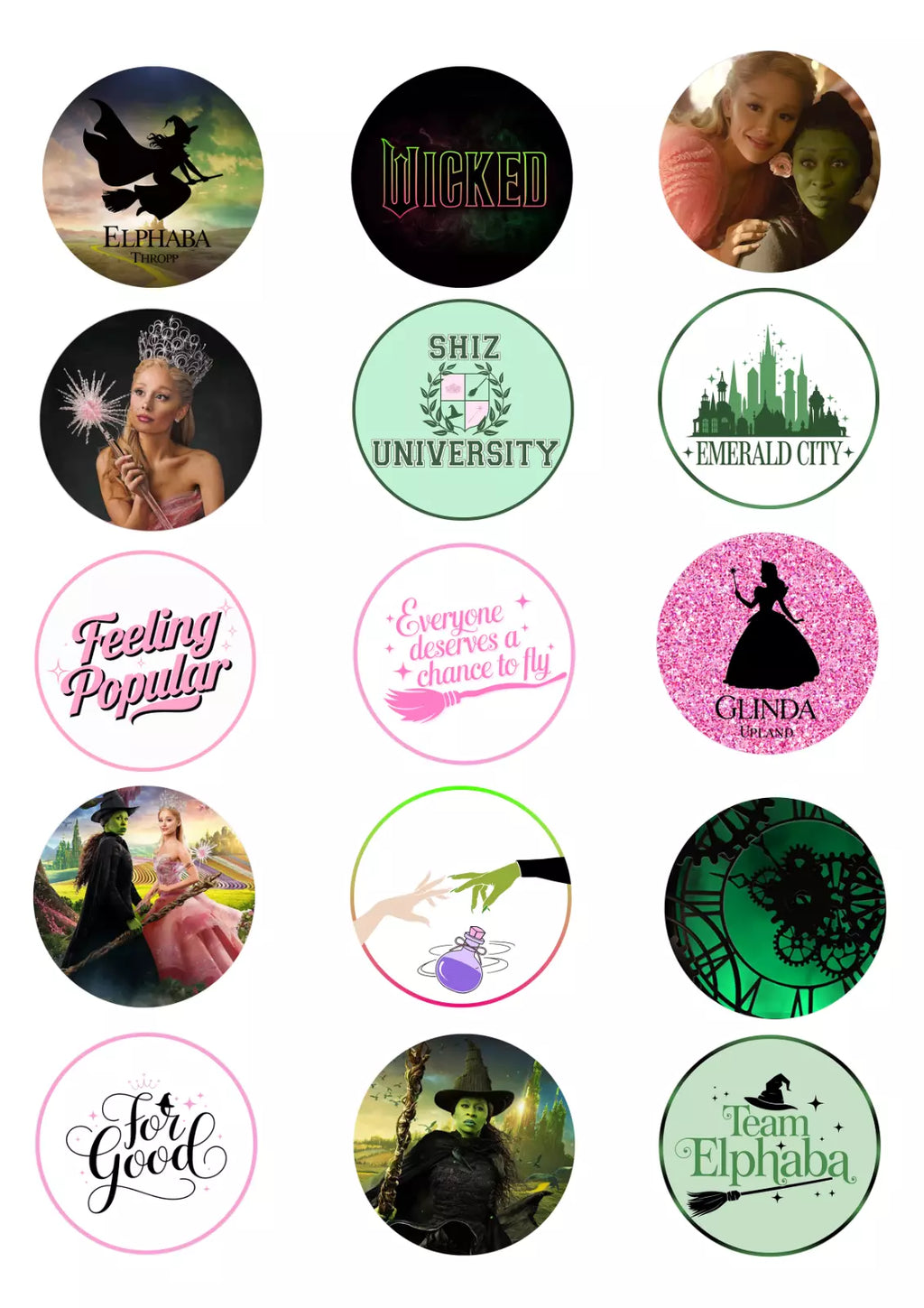 Wicked Edible Icing/Wafer Cupcake Toppers