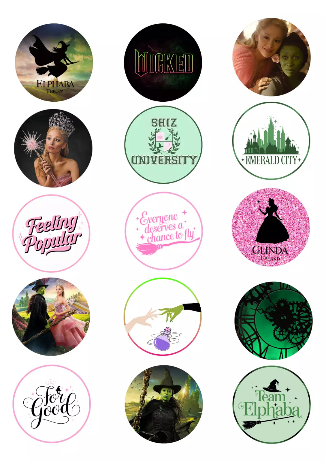 Wicked Edible Icing/Wafer Cupcake Toppers