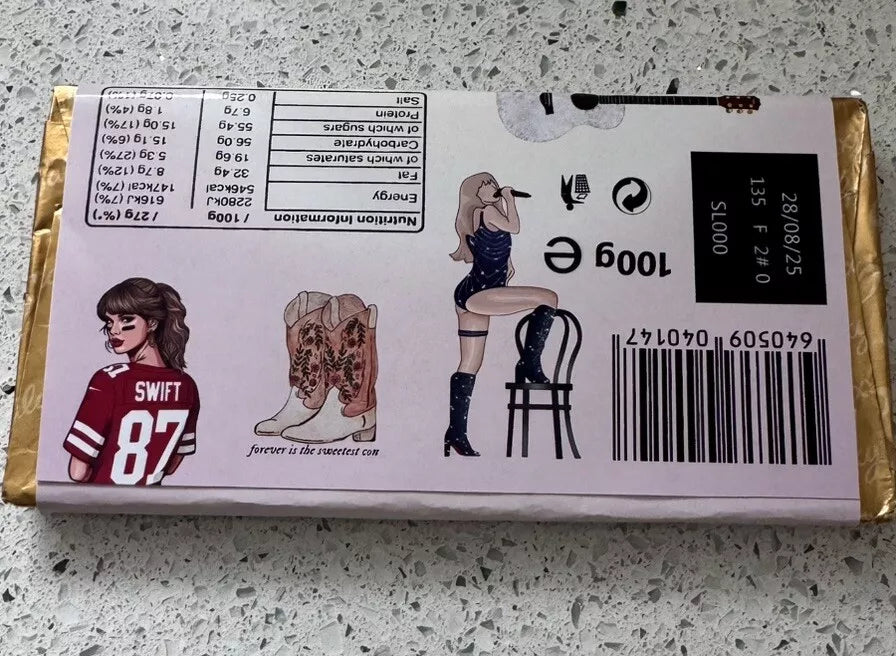 Personalised Taylor Swift (Swiftie) Chocolate Bar Wrapper