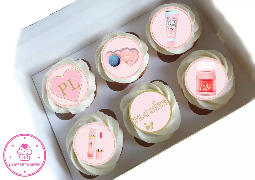 Personalised Plouise Fashion Make Up Edible Icing/Wafer Cake and Cupcake Toppers