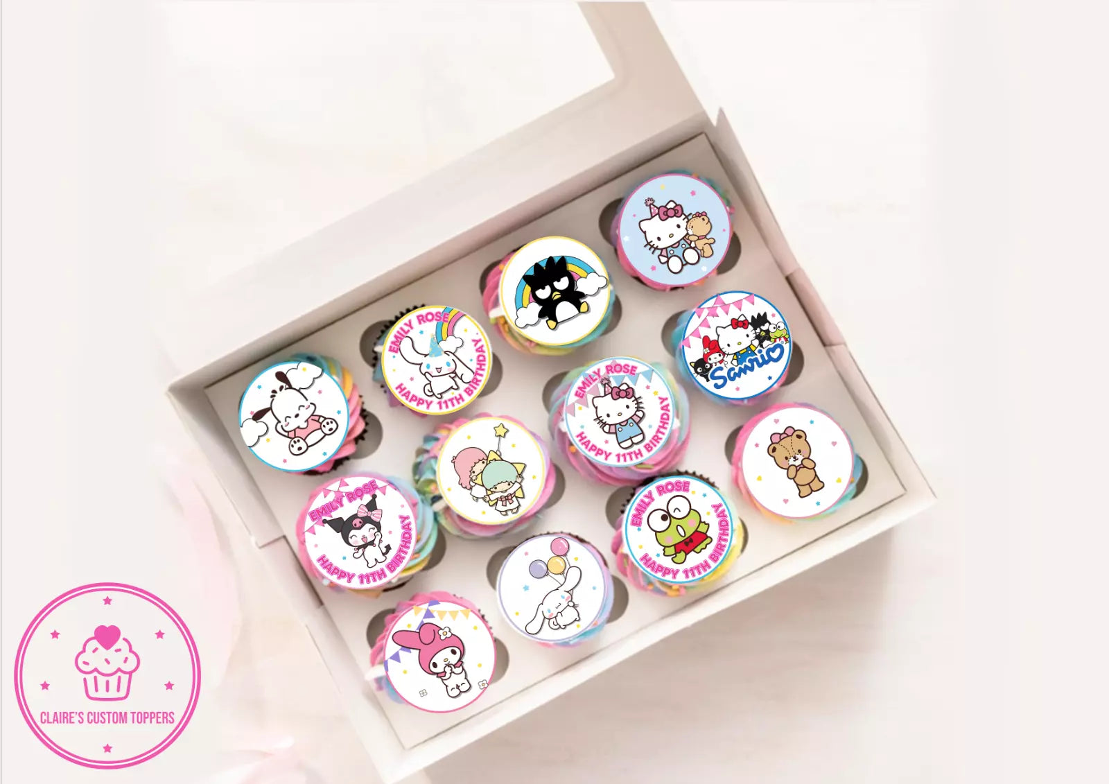 Sanrio Characters Edible Icing/Wafer Cupcake Toppers