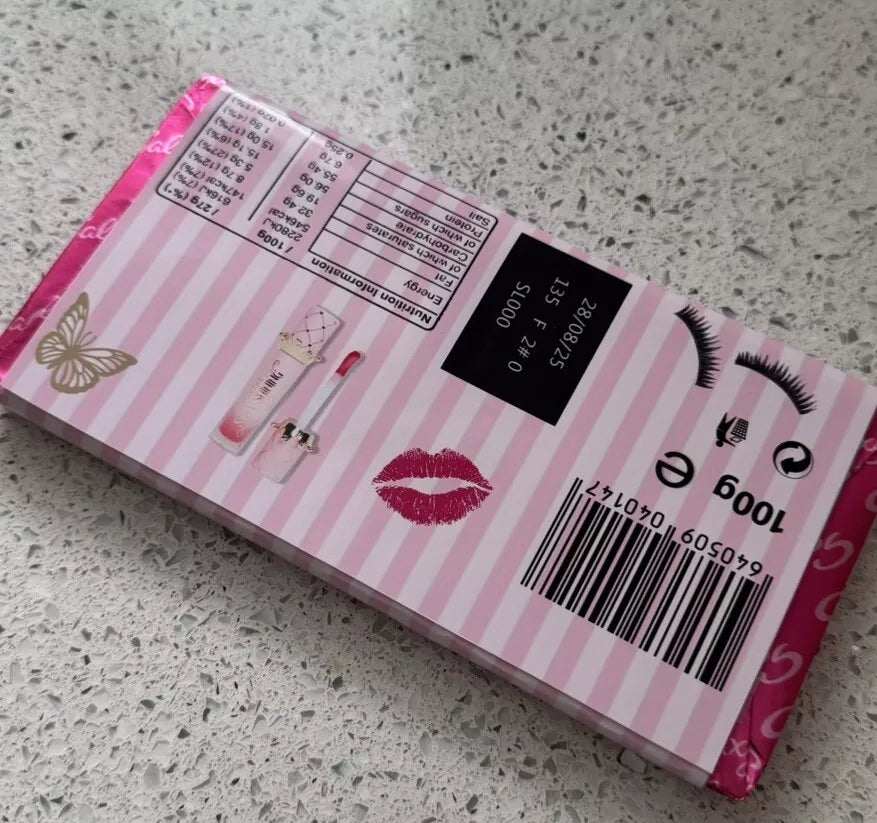 Personalised Plouise Birthday Make Up Chocolate Bar Wrapper